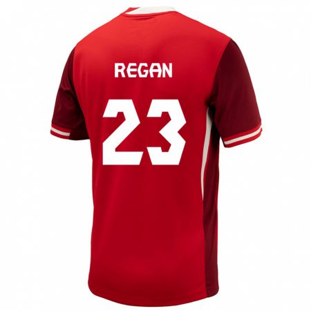 Kandiny Mujer Camiseta Canadá Emma Regan #23 Rojo 1ª Equipación 24-26 La Camisa Chile