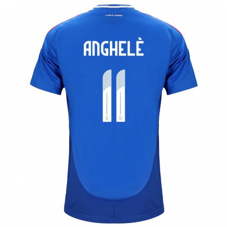 Kandiny Mujer Camiseta Italia Lorenzo Anghelè #11 Azul 1ª Equipación 24-26 La Camisa Chile