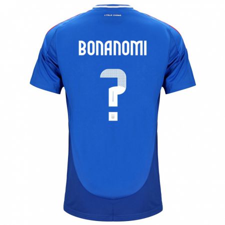 Kandiny Mujer Camiseta Italia Andrea Bonanomi #0 Azul 1ª Equipación 24-26 La Camisa Chile