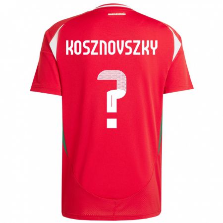 Kandiny Mujer Camiseta Hungría Márk Kosznovszky #0 Rojo 1ª Equipación 24-26 La Camisa Chile