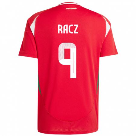 Kandiny Mujer Camiseta Hungría Balázs Rácz #9 Rojo 1ª Equipación 24-26 La Camisa Chile