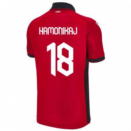 Kandiny Mujer Camiseta Albania Klea Hamonikaj #18 Rojo 1ª Equipación 24-26 La Camisa Chile