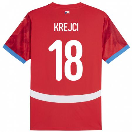 Kandiny Mujer Camiseta Chequia Ladislav Krejci #18 Rojo 1ª Equipación 24-26 La Camisa Chile