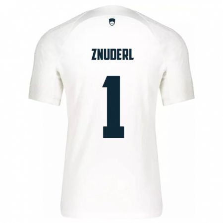 Kandiny Mujer Camiseta Eslovenia Tai Znuderl #1 Blanco 1ª Equipación 24-26 La Camisa Chile