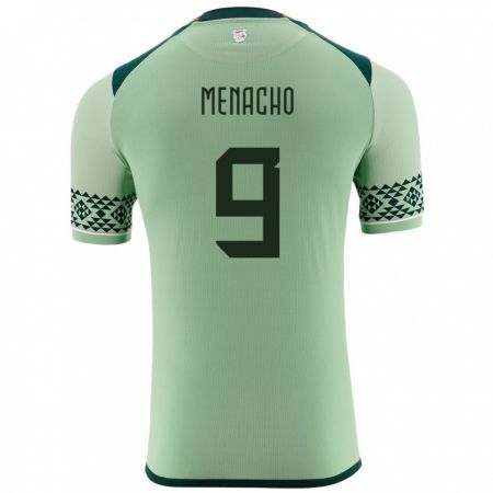 Kandiny Mujer Camiseta Bolivia Cesar Menacho #9 Verde Claro 1ª Equipación 24-26 La Camisa Chile