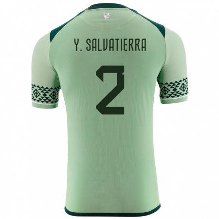 Kandiny Mujer Camiseta Bolivia Yuditaz Jimena Salvatierra #2 Verde Claro 1ª Equipación 24-26 La Camisa Chile