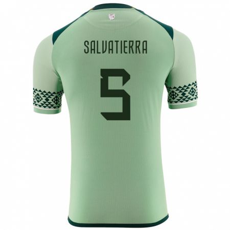 Kandiny Mujer Camiseta Bolivia Érika Salvatierra #5 Verde Claro 1ª Equipación 24-26 La Camisa Chile