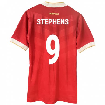 Kandiny Mujer Camiseta Panamá Alfredo Stephens #9 Rojo 1ª Equipación 24-26 La Camisa Chile