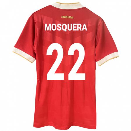 Kandiny Mujer Camiseta Panamá Orlando Mosquera #22 Rojo 1ª Equipación 24-26 La Camisa Chile