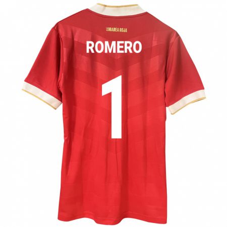 Kandiny Mujer Camiseta Panamá Manuel Romero #1 Rojo 1ª Equipación 24-26 La Camisa Chile