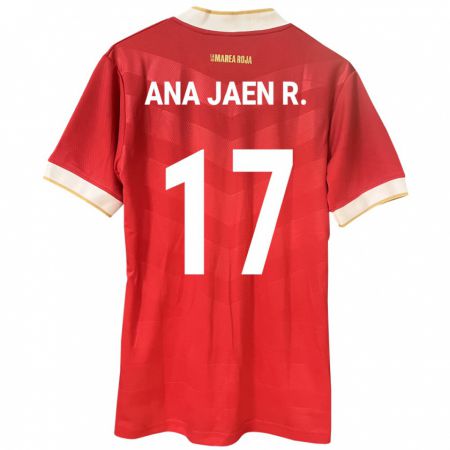 Kandiny Mujer Camiseta Panamá Ana Jaén Rodríguez #17 Rojo 1ª Equipación 24-26 La Camisa Chile