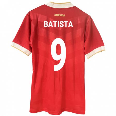 Kandiny Mujer Camiseta Panamá Yanixa Batista #9 Rojo 1ª Equipación 24-26 La Camisa Chile