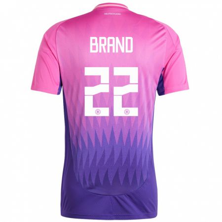 Kandiny Mujer Camiseta Alemania Jule Brand #22 Rosado Morado 2ª Equipación 24-26 La Camisa Chile