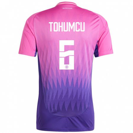 Kandiny Mujer Camiseta Alemania Umut Tohumcu #6 Rosado Morado 2ª Equipación 24-26 La Camisa Chile