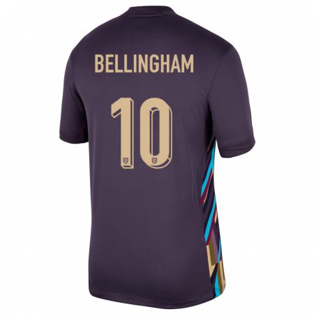 Kandiny Mujer Camiseta Inglaterra Jude Bellingham #10 Pasa Oscura 2ª Equipación 24-26 La Camisa Chile
