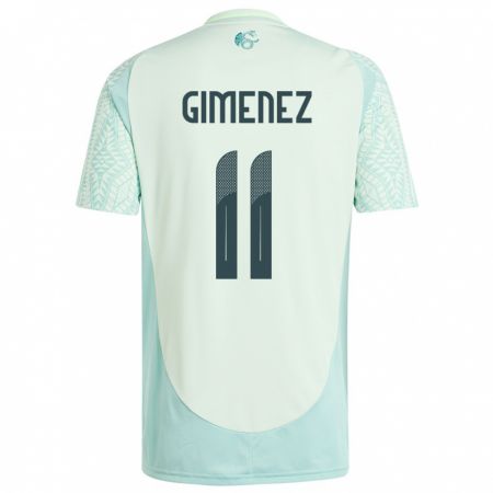 Kandiny Mujer Camiseta México Santiago Gimenez #11 Lino Verde 2ª Equipación 24-26 La Camisa Chile