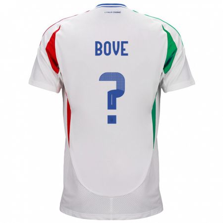 Kandiny Mujer Camiseta Italia Edoardo Bove #0 Blanco 2ª Equipación 24-26 La Camisa Chile