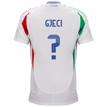 Kandiny Mujer Camiseta Italia Delis Gjeci #0 Blanco 2ª Equipación 24-26 La Camisa Chile