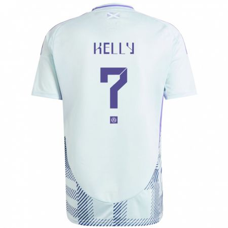 Kandiny Mujer Camiseta Escocia Daniel Kelly #0 Azul Menta Claro 2ª Equipación 24-26 La Camisa Chile
