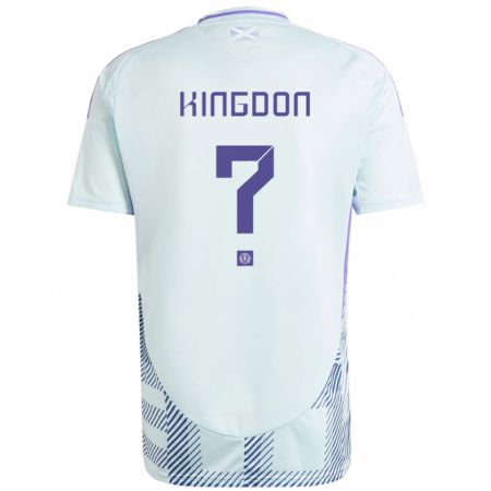 Kandiny Mujer Camiseta Escocia Jack Kingdon #0 Azul Menta Claro 2ª Equipación 24-26 La Camisa Chile