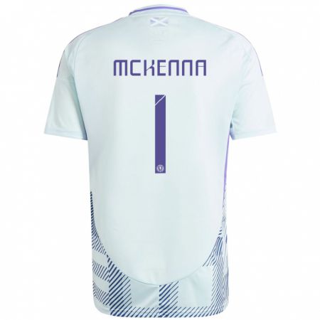 Kandiny Mujer Camiseta Escocia Callan Mckenna #1 Azul Menta Claro 2ª Equipación 24-26 La Camisa Chile