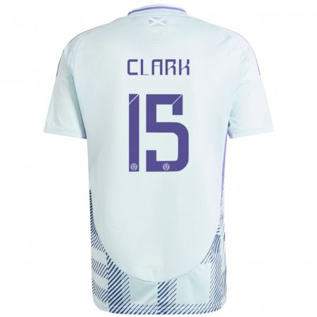 Kandiny Mujer Camiseta Escocia Jenna Clark #15 Azul Menta Claro 2ª Equipación 24-26 La Camisa Chile