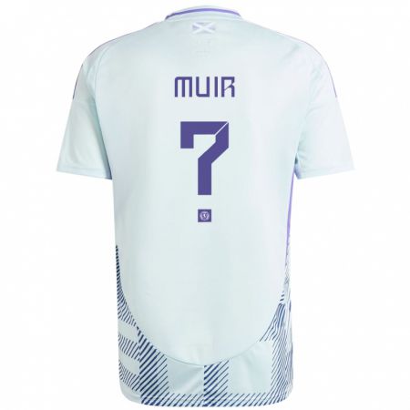 Kandiny Mujer Camiseta Escocia Amy Muir #0 Azul Menta Claro 2ª Equipación 24-26 La Camisa Chile