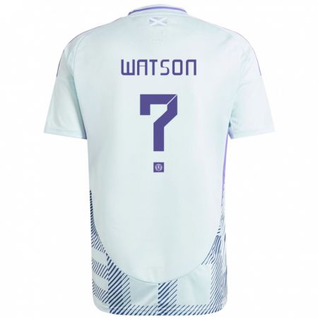 Kandiny Mujer Camiseta Escocia Emma Watson #0 Azul Menta Claro 2ª Equipación 24-26 La Camisa Chile
