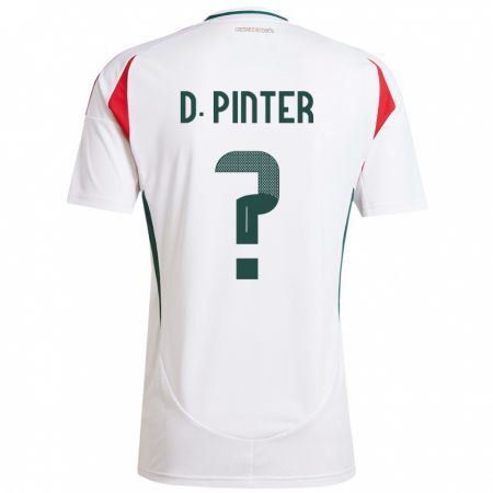 Kandiny Mujer Camiseta Hungría Daniel Pinter #0 Blanco 2ª Equipación 24-26 La Camisa Chile