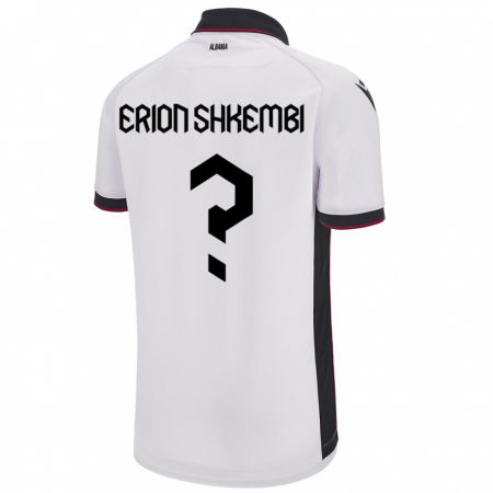 Kandiny Mujer Camiseta Albania Erion Shkembi #0 Blanco 2ª Equipación 24-26 La Camisa Chile