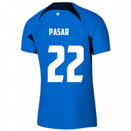 Kandiny Mujer Camiseta Eslovenia Melania Pasar #22 Azul 2ª Equipación 24-26 La Camisa Chile