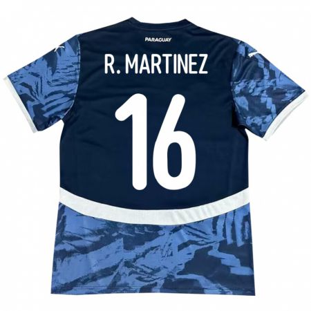 Kandiny Mujer Camiseta Paraguay Ramona Martínez #16 Azul 2ª Equipación 24-26 La Camisa Chile