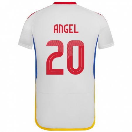 Kandiny Mujer Camiseta Venezuela Wilker Ángel #20 Blanco 2ª Equipación 24-26 La Camisa Chile