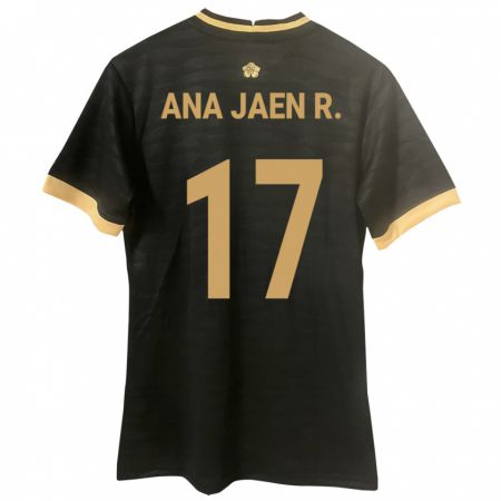 Kandiny Mujer Camiseta Panamá Ana Jaén Rodríguez #17 Negro 2ª Equipación 24-26 La Camisa Chile