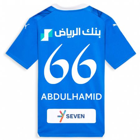 Kandiny Niño Camiseta Saud Abdulhamid #66 Azul 1ª Equipación 2023/24 La Camisa Chile