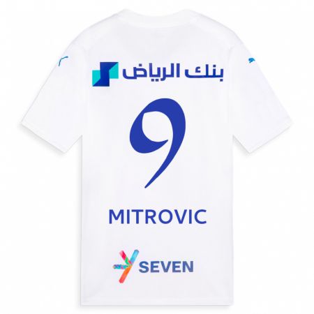 Kandiny Niño Camiseta Aleksandar Mitrovic #9 Blanco 2ª Equipación 2023/24 La Camisa Chile