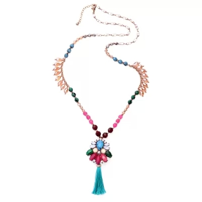 Kandiny - Women's Individual Diamond Color Tassel Necklace