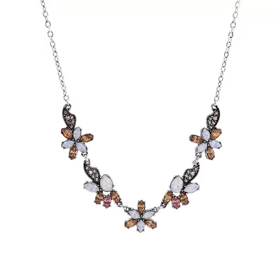 Kandiny - Simple and fresh diamond flower Necklace