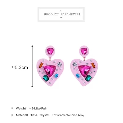 Kandiny - Personality girl pink series Earrings 00628