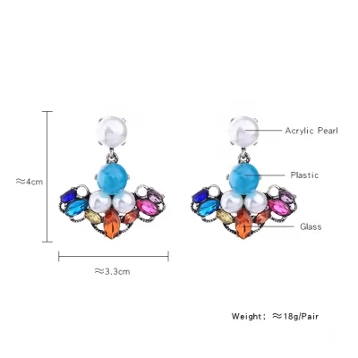 Kandiny - Diamond-studded colorful alloy Earrings 00692