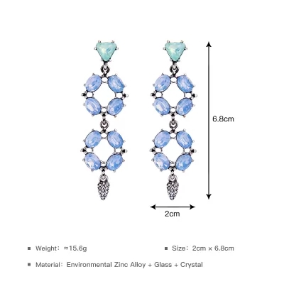 Kandiny - Crystal gemstoned diamond Earrings 00731