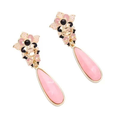 Kandiny - Personalized colorful flowers, glazed alloy Earrings 00786