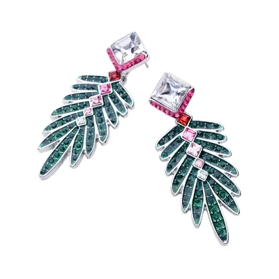 Kandiny - Vintage Diamond Christmas Tree Leaf Earrings 00836