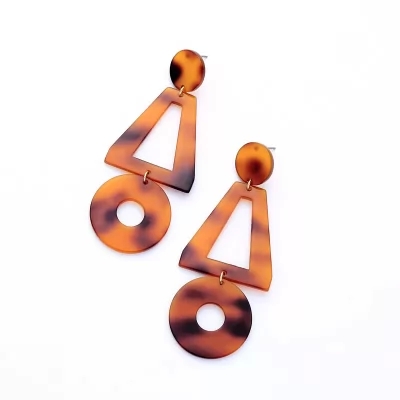 Kandiny - Acetate board resin geometric Earrings 00882