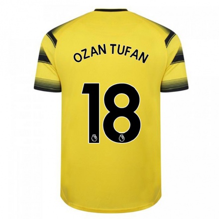 Hombre Fútbol Camiseta Ozan Tufan #18 Amarillo Negro 1ª Equipación 2021/22  La Camisa Chile