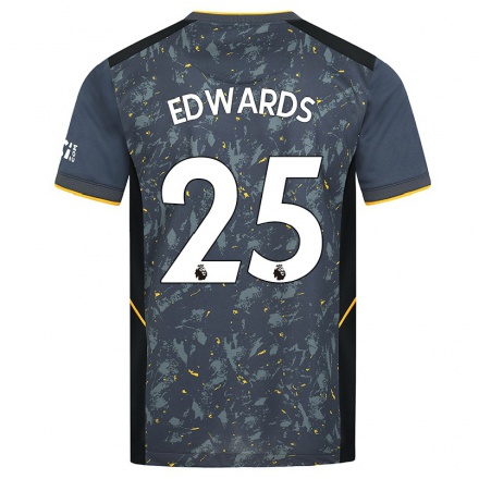 Hombre Fútbol Camiseta Nyah Edwards #25 Gris 2ª Equipación 2021/22 La Camisa Chile