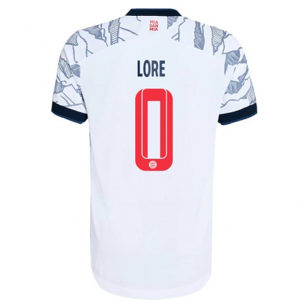 Hombre Fútbol Camiseta Giancarlo Lore #0 Gris Blanco 3ª Equipación 2021/22 La Camisa Chile