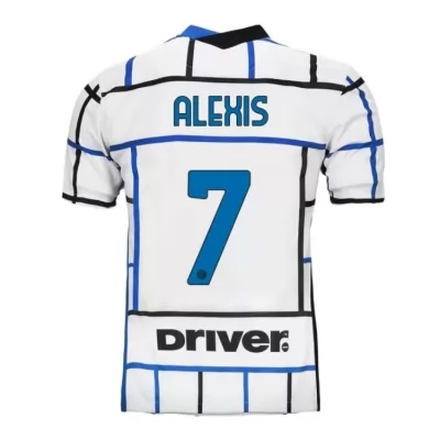 Hombre Fútbol Camiseta Alexis Sanchez #7 2ª Equipación Blanco Azul 2020/21 La Camisa Chile