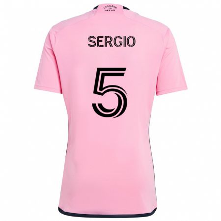 Kandiny Niño Camiseta Sergio Busquets #5 Rosa 1ª Equipación 2024/25 La Camisa Chile