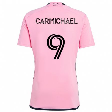 Kandiny Niño Camiseta Ryan Carmichael #9 Rosa 1ª Equipación 2024/25 La Camisa Chile